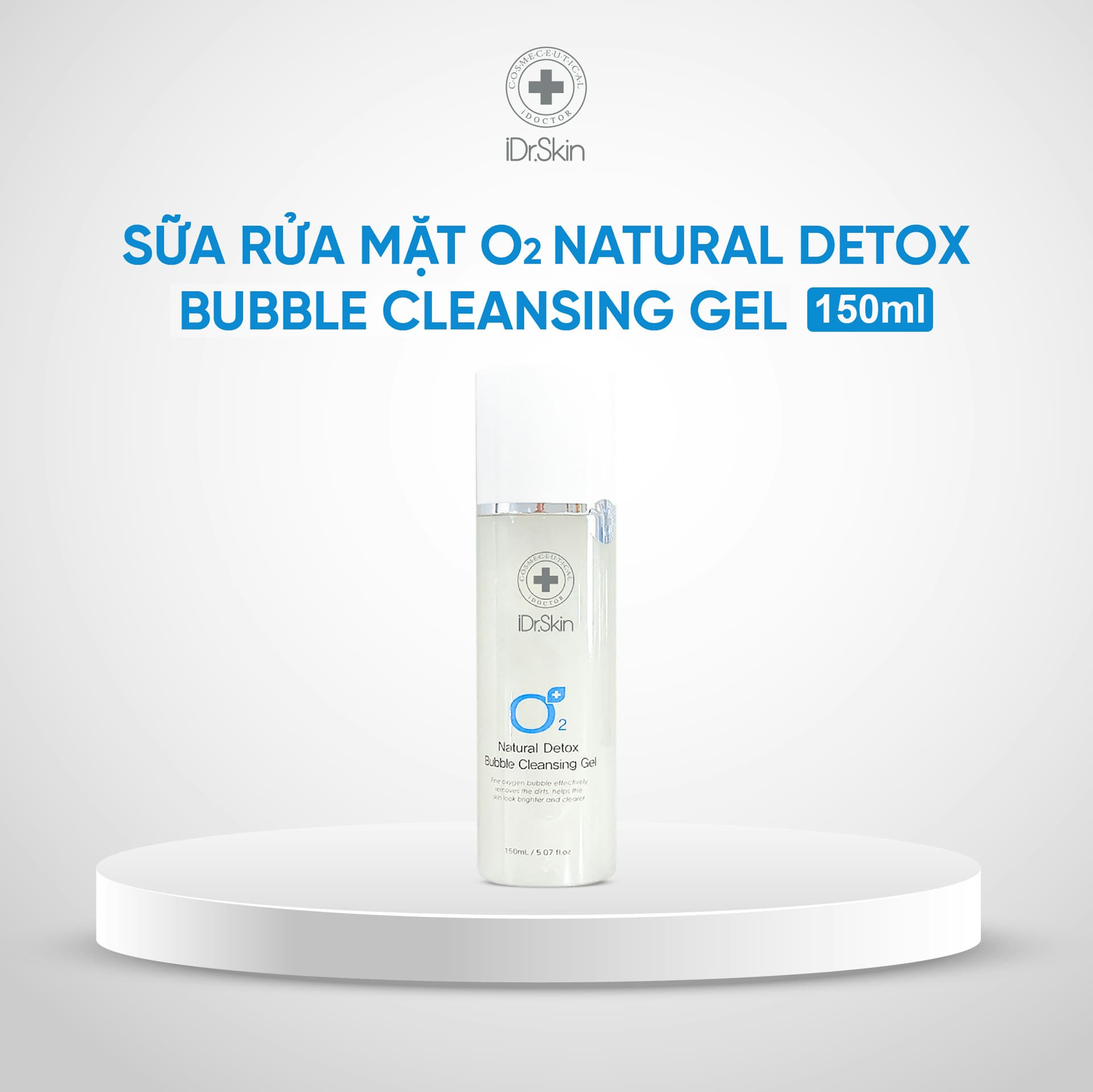 Sữa rửa mặt detox da, tự tạo bọt iDrSkin O2 Natural Detox Bubble Cleansing Gel