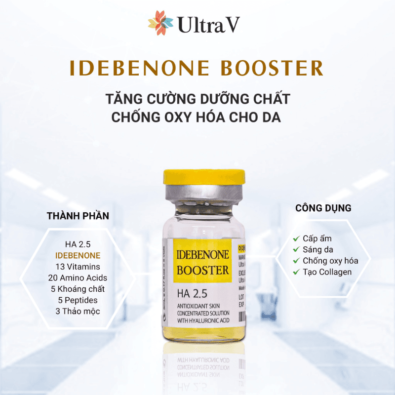 Tinh chất Meso ULTRA V Idebenone Booster trắng da, mờ nám, thâm sạm, căng bóng trẻ hóa da - Thumbnail 4