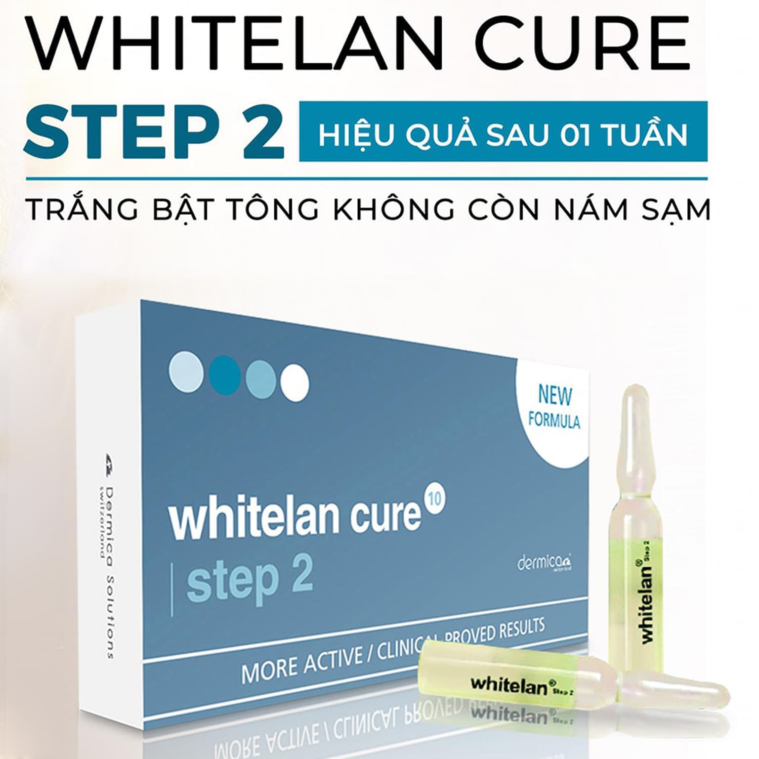 Ampoule mờ Nám DERMICA Whitelan Cure Step 2 làm trắng da, giảm sắc tố - Thumbnail 2