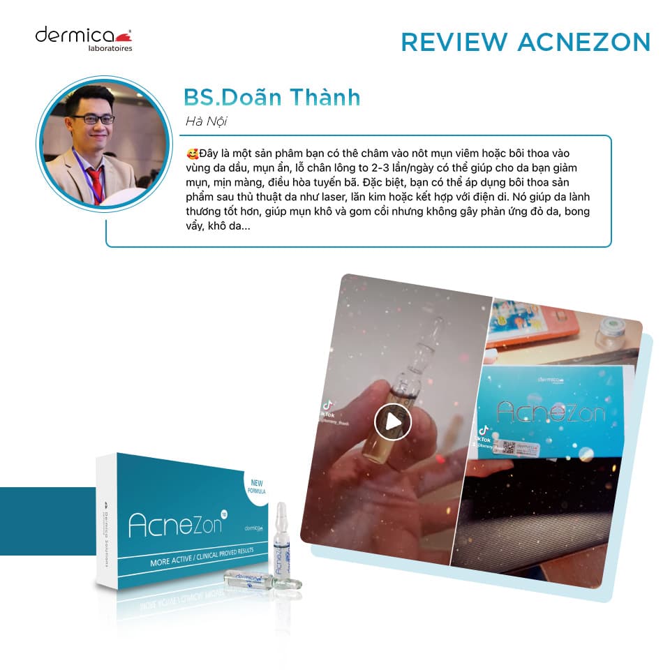 Ampoule xử lý mụn viêm DERMICA AcneZon Ampoule - Khô mụn viêm, mờ thâm - Thumbnail 10