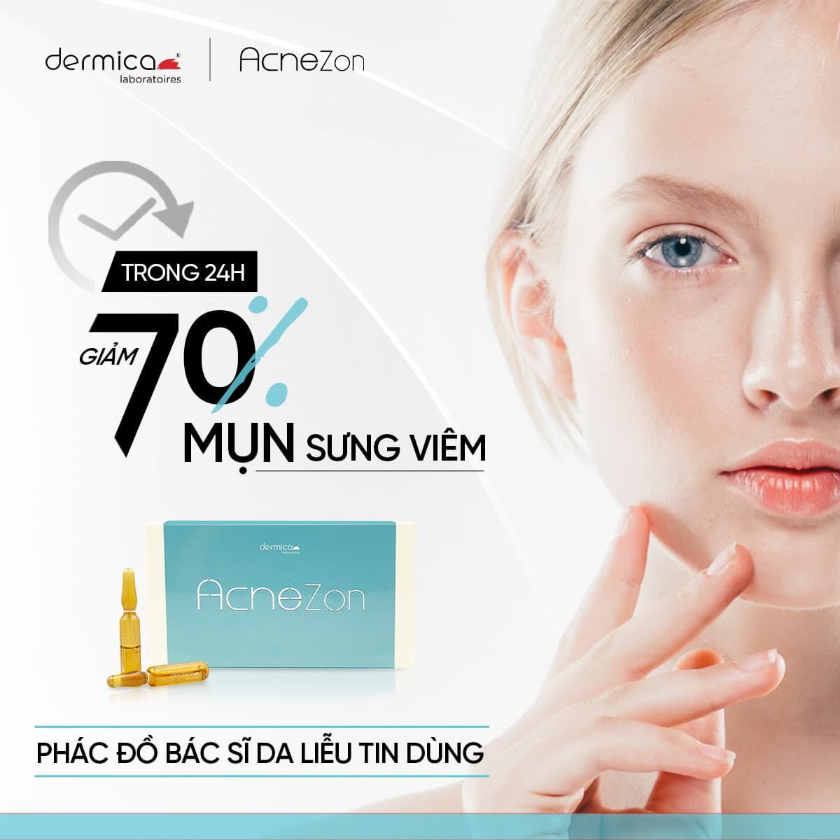 Ampoule xử lý mụn viêm DERMICA AcneZon Ampoule - Khô mụn viêm, mờ thâm - Thumbnail 11