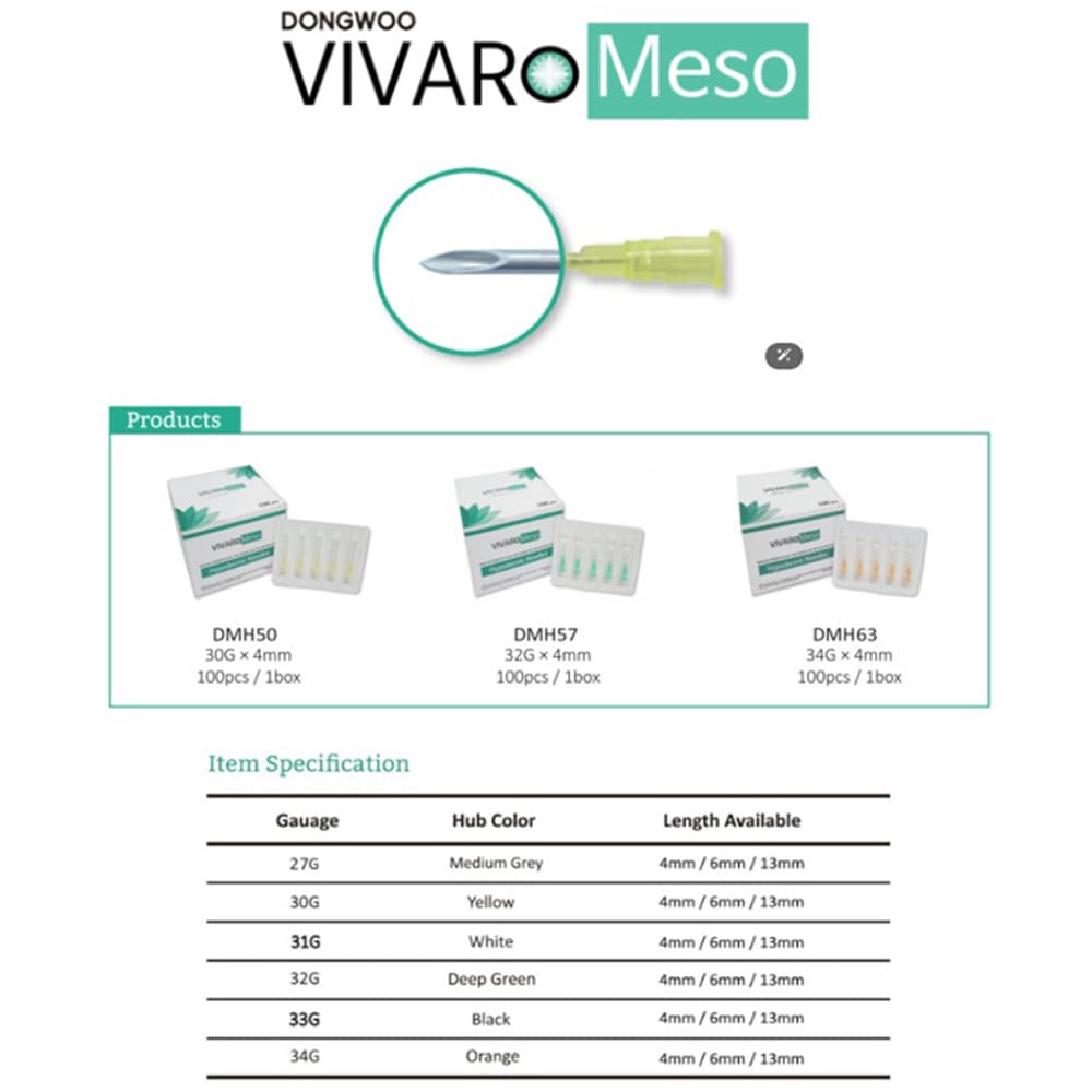 Kim tiêm VIVARO Meso Hypodermic Needle - Thumbnail 3