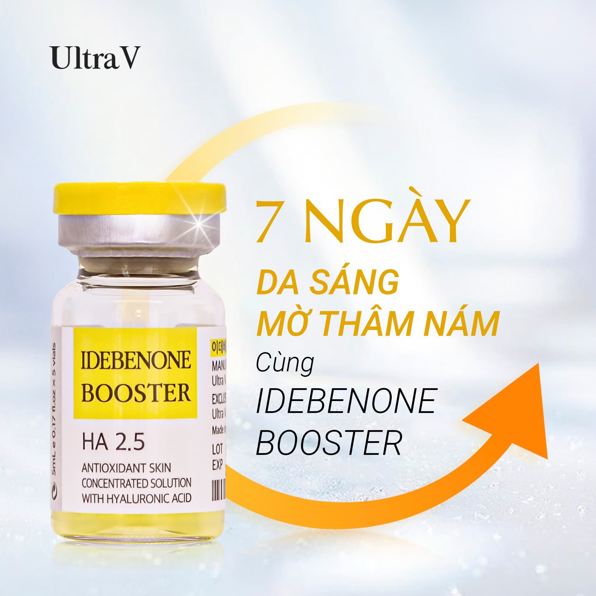 Tinh chất Meso ULTRA V Idebenone Booster trắng da, mờ nám, thâm sạm, căng bóng trẻ hóa da
